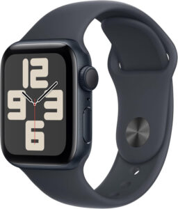 Apple Watch SE (2nd Gen) [GPS 40mm] Smartwatch with Midnight Aluminum Case with Midnight Sport Band